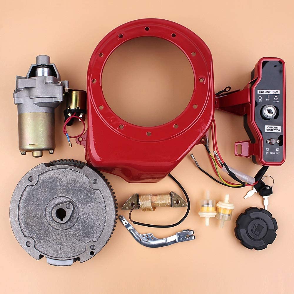 Kit Motore Bobina di Ricarica Interruttore volano avviamento Elettrico per Honda GX160 GX200 generatore Motore a Gas Cinese 168F 5.5HP 4 Tempi