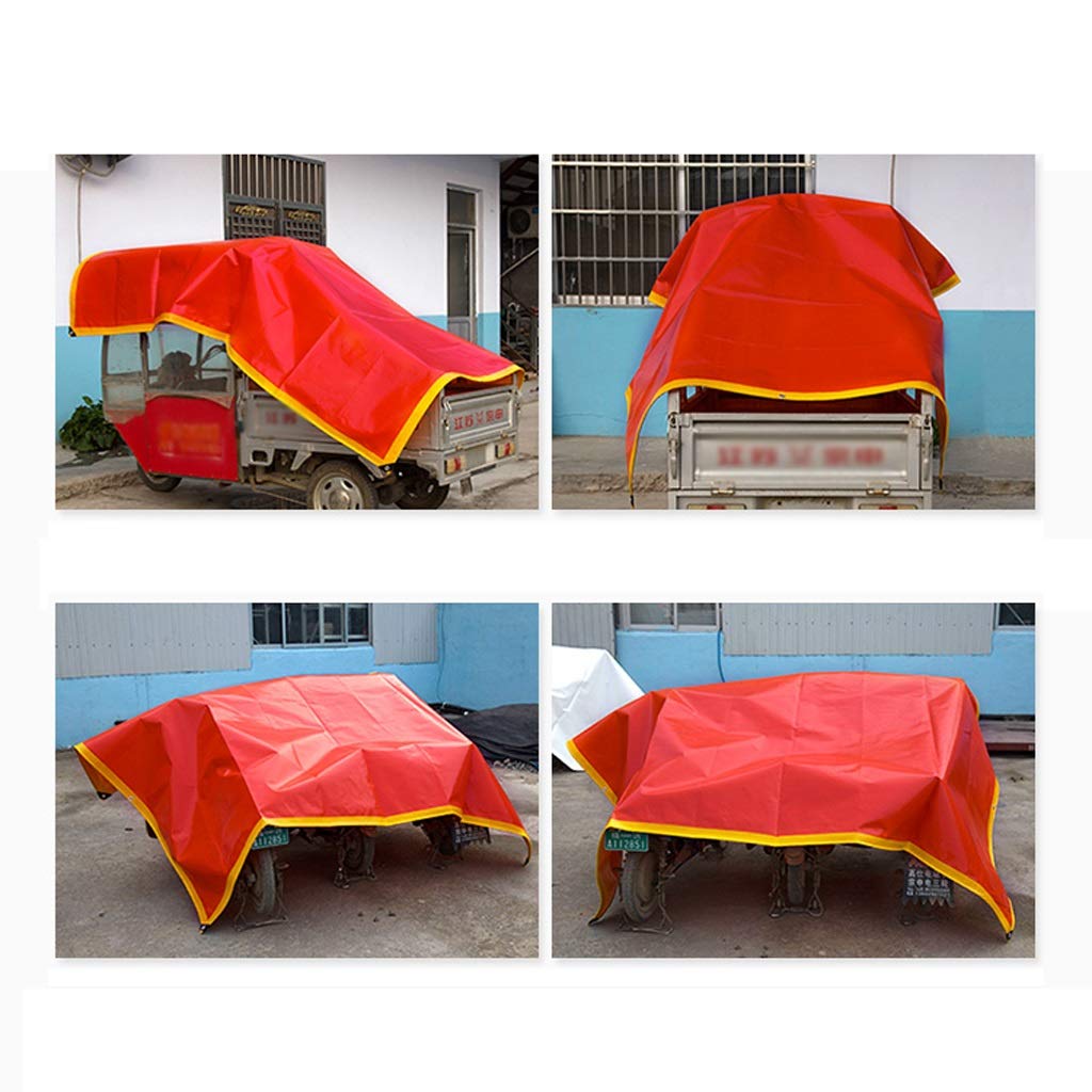 wasserdichte Plane Anti-Taifun regendicht Oxford-Tuch - Mehrzweckplane - orange ultraleichte Sonnenschutzplane - Dicke 0,38 mm, 210 g / m2 (10 Größen verfügbar)