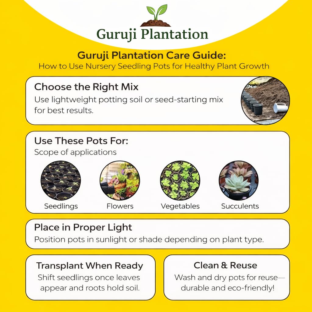 Black Plant Pots - 6 Pack for Balcony & Garden -5