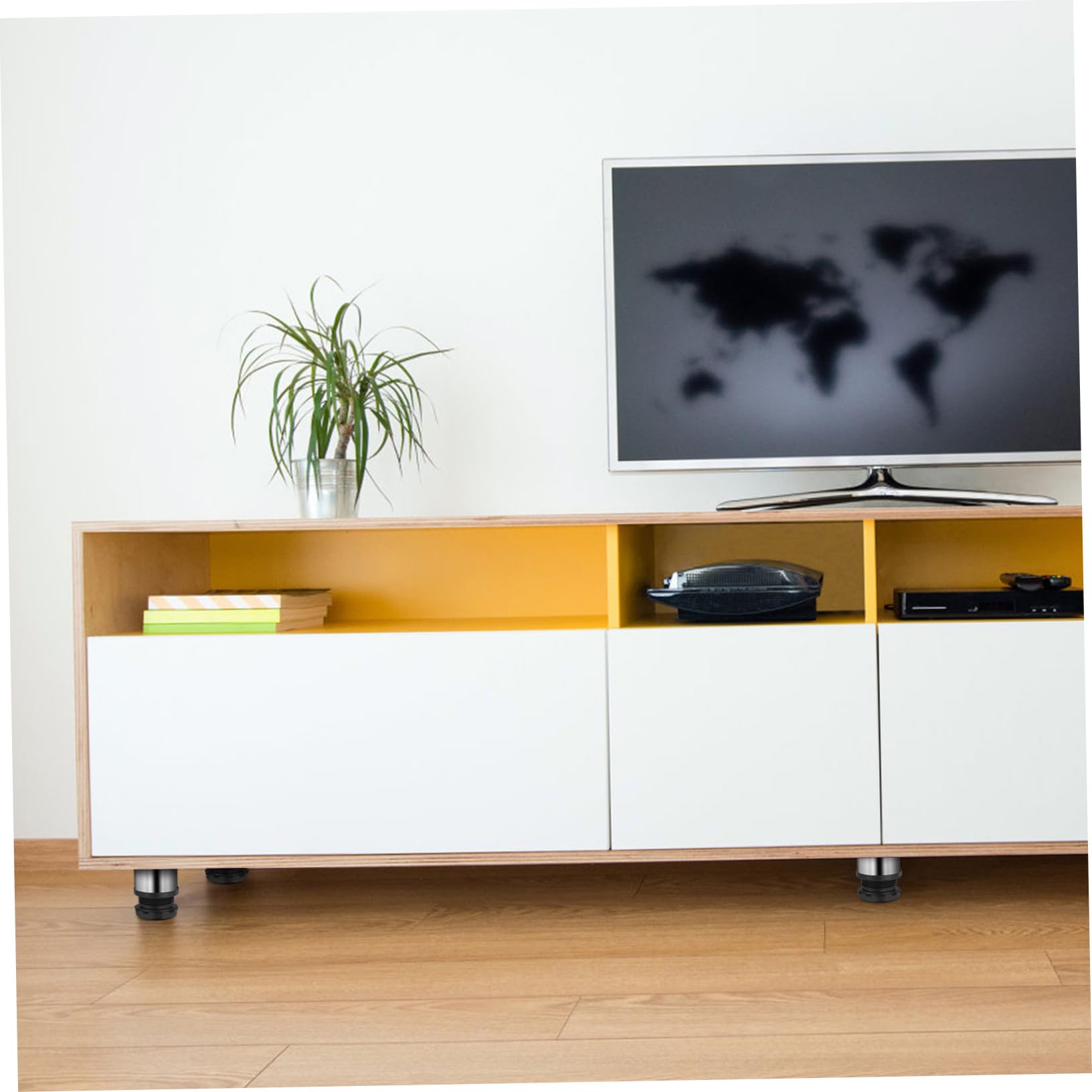 Patas de Muebles Altura Regulable Tornillos de Acero Inoxidable Redondas Ajustables 4 Piezas para Armarios y Estanterías