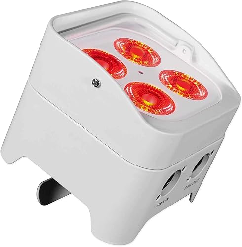 Miniatura 4 de 10) Rockville Best PAR 50 - Luces de lavado de batería blancas con DMX+RGBWA+UV inalámbricas