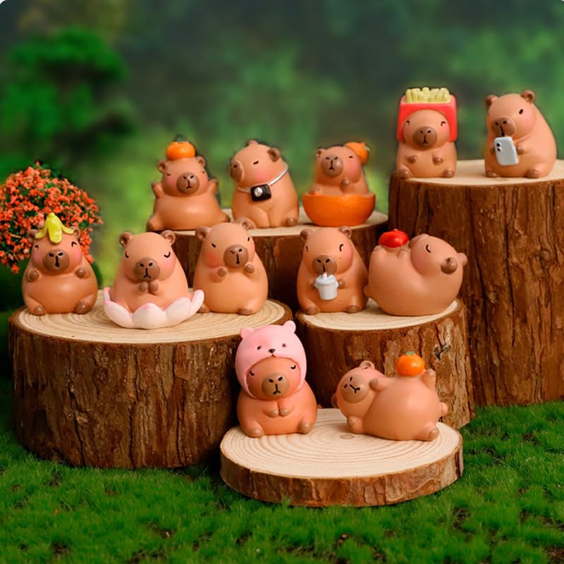 Image of Capybara Blind Box, Random Animal Collectible for Desk Display Cases, Cute Blind Box, Blind Bag with Capybara Figurine for Kid Aged 5-12