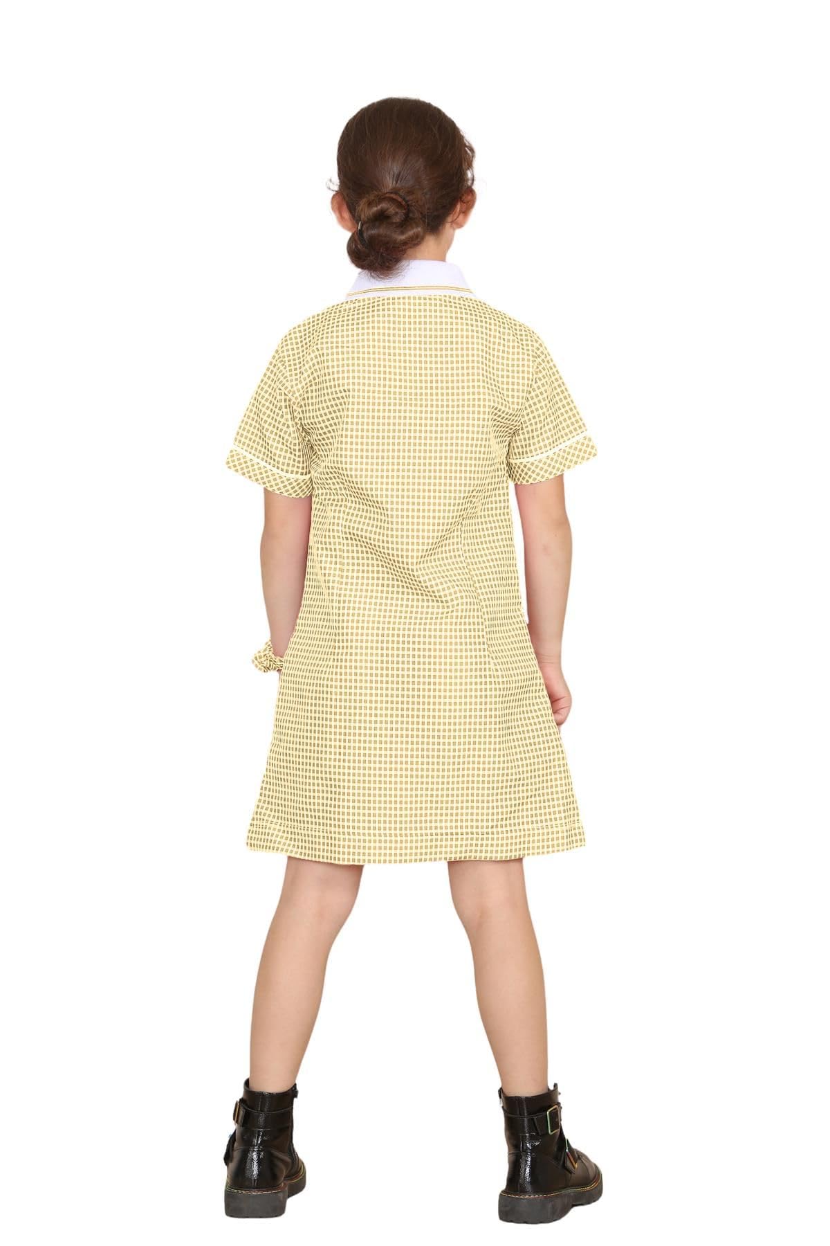 Vestido escolar a cuadros para niñas, paquete de 2 unidades, manga corta, con cremallera, plisado, uniforme escolar, vestido de verano a cuadros con bolsillos y pelo enrollado, edades de 3