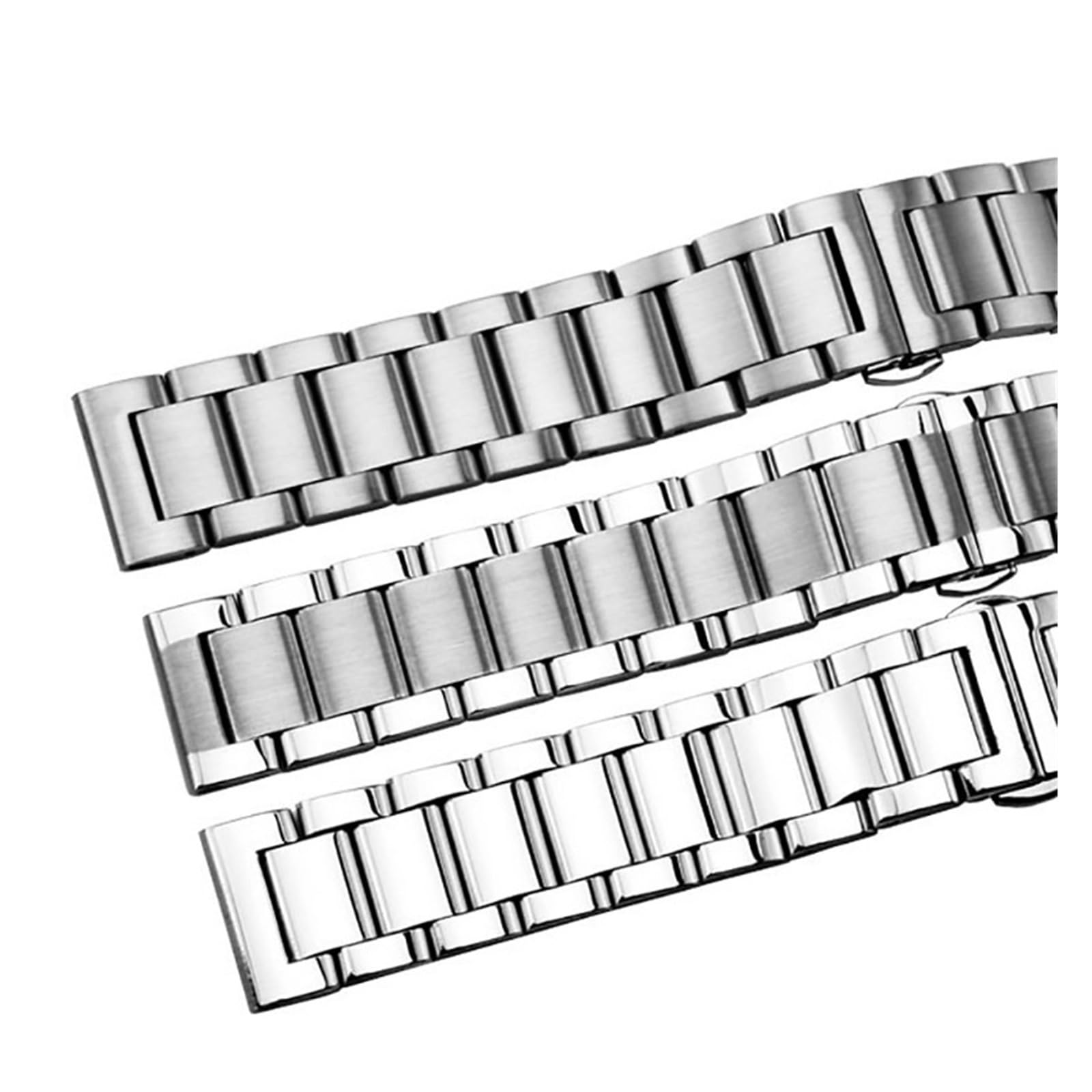 INEOUT Pasek Do Zegarka Ze Stali Nierdzewnej 18mm 20mm 21mm 22mm Czarny Srebrny Motylkowa Klamra Mężczyźni Kobiety Kompatybilny Z Metalową Opaską Samsung