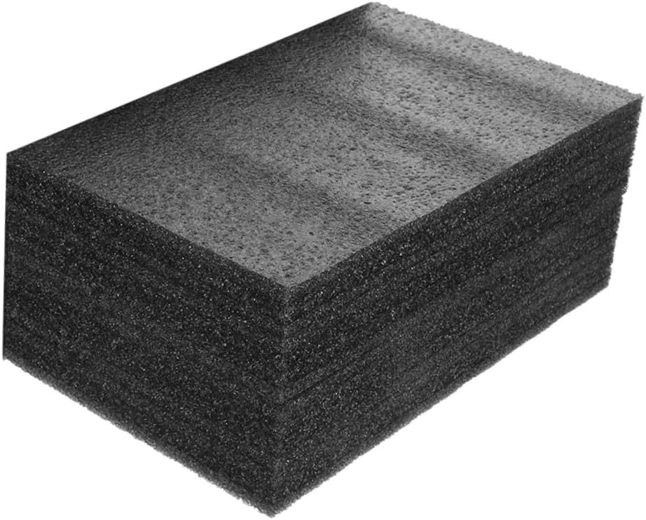 2PCS Black Epe Foam Sheets for Packaging Padding and DIY Crafts Resilient Polyethylene Foam Inserts for Shipping Protection Toolbox and Case Cushioning Blocks
