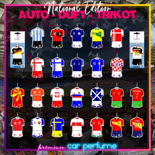 GLÜCKSBLATT premium Auto Duft Trikot Car Perfume MACEDONIA Nordmazedonien Mazedonien