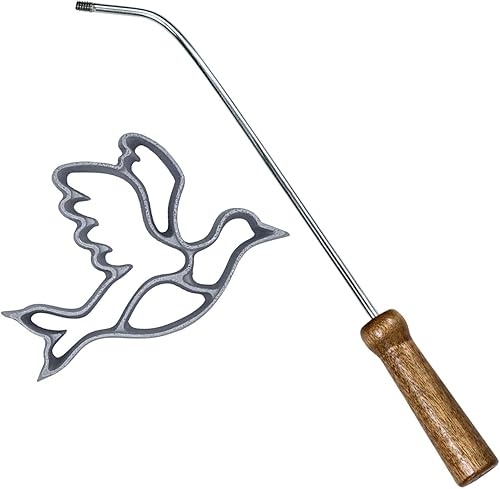 Miniatura 4 de KitchenSupply 7743 - Juego de hierro con roseta de corazón con mango, 2.75 x 3 x 0.6 pulgadas (corazón)