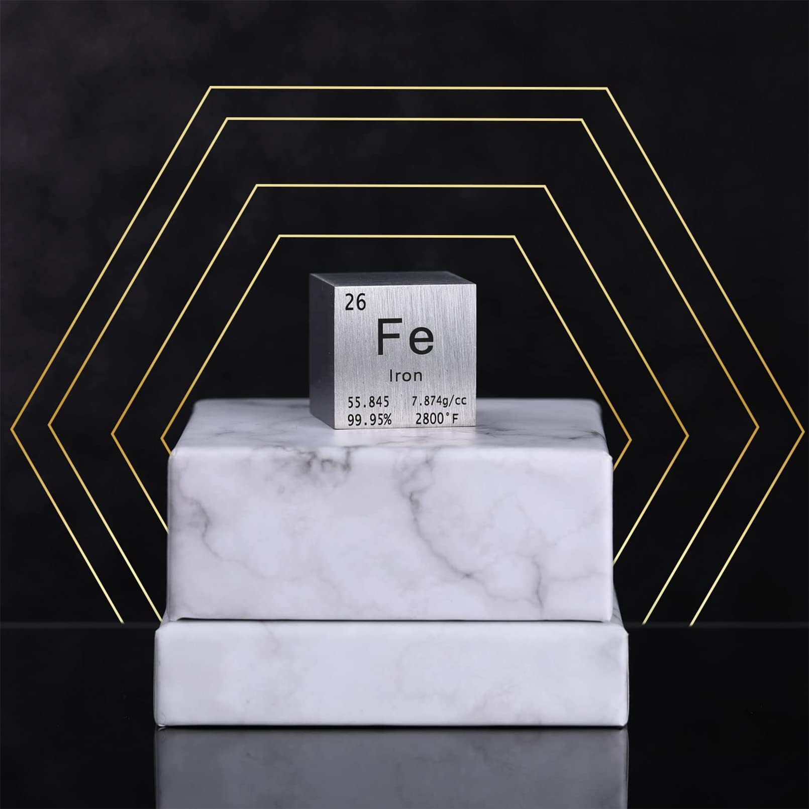 1 Inch Eisen Würfel 25,4 mm Metall Dichte Würfel reines Metall hohe Dichte Element Würfel für Element Sammlungen Labor Experiment Material Hobbys