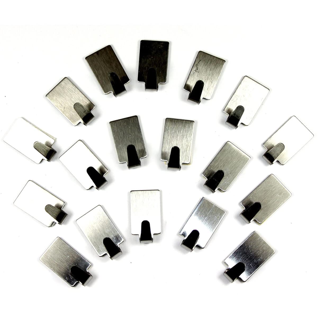 VASDEV Ganchos para Toallas de Acero Inoxidable, 72 Uds., Gancho Adhesivo para Bata de Pared, Perchero Individual para Abrigos, Colgador de Gancho para Cocina, Organizador de baño
