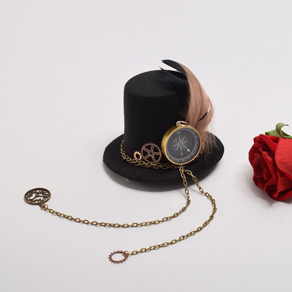 GRACEART Steampunk Accessories Mini Top Hat Headwear (C) : Clothing, Shoes & Jewelry