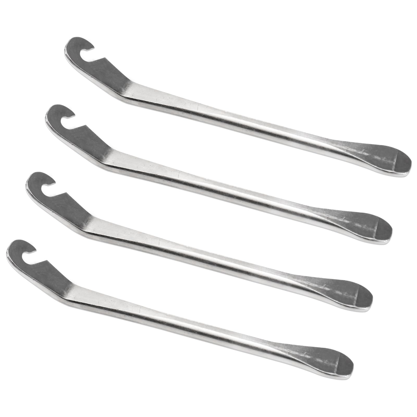 Huakaile Bike Tire Levers Tyre Spoon Stainless Steel Changing Tool for Changing Road & Mountain Bike Tubes Premium Bicycle Accessories with Hook Repair Tire Tool (4