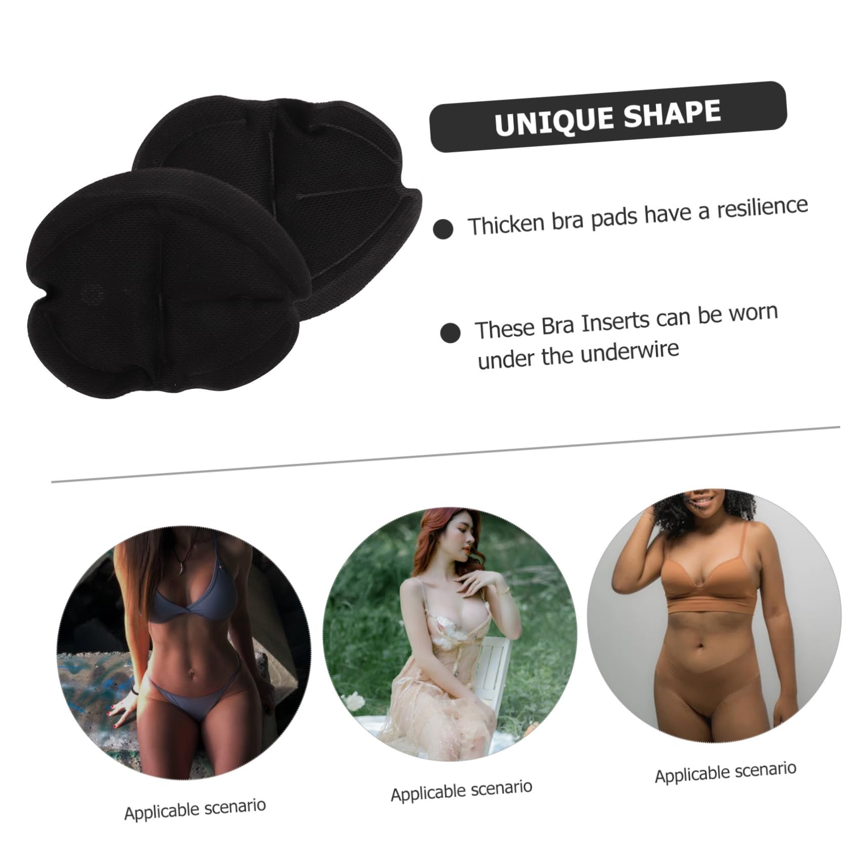 VALICLUD Inserciones de sujetador insertos de sujetador push up copas para realzar los senos sujetadores sin tirantes strapless bra sujetadores deportivos almohadillas de sujetador