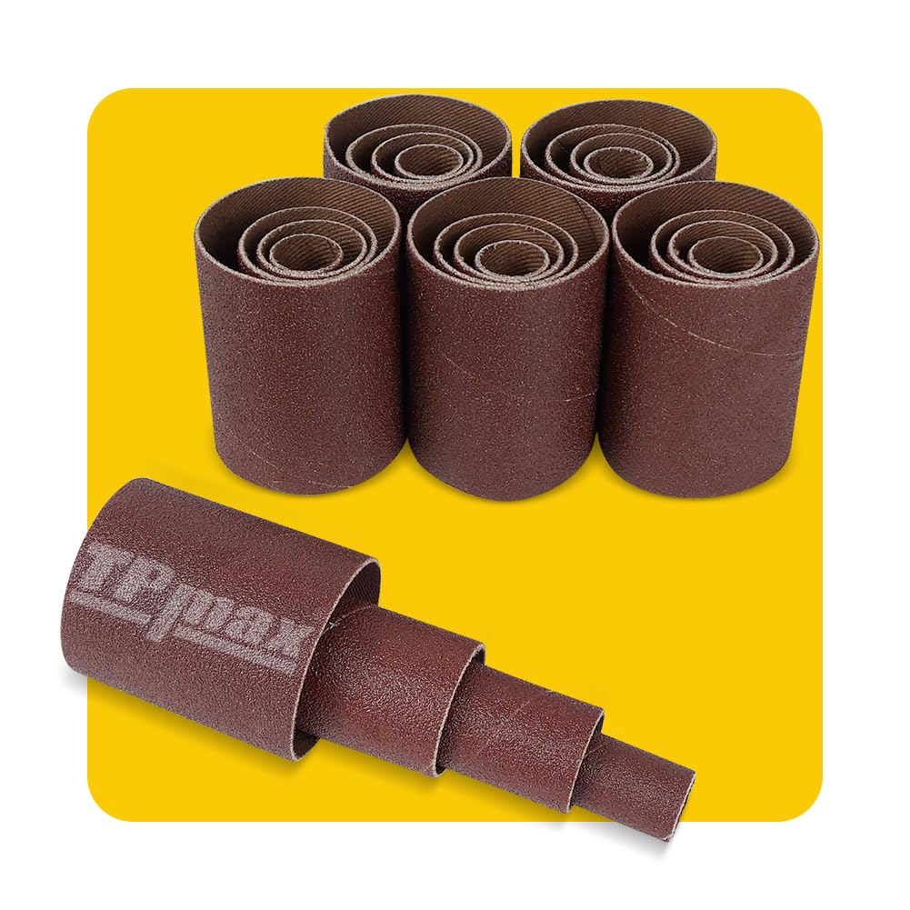 Spindle Sanding Sleeves - 24 Pack 80 Grit -7 Spindle Sanding Sleeves - 24 Pack 80 Grit -7