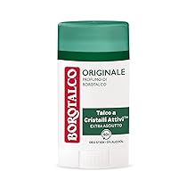 Borotalco, Deodorante Stick Originale, Formula Senza Alcool e Sali di Alluminio, con Talco a Cristalli Attivi, Tripla Protezione Asciutta, Profumo di Borotalco – Formato da 40 ml