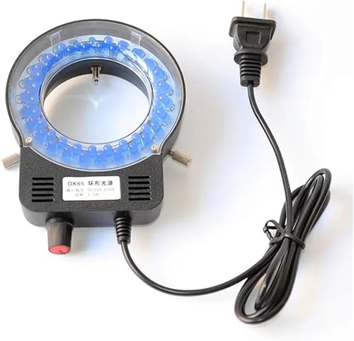 Handheld Digital Microscope Accessories 100-240V Optical Blue LED Video Stereo Microscope Ring Light Source 65mm Adjustable Microscopio Lamp