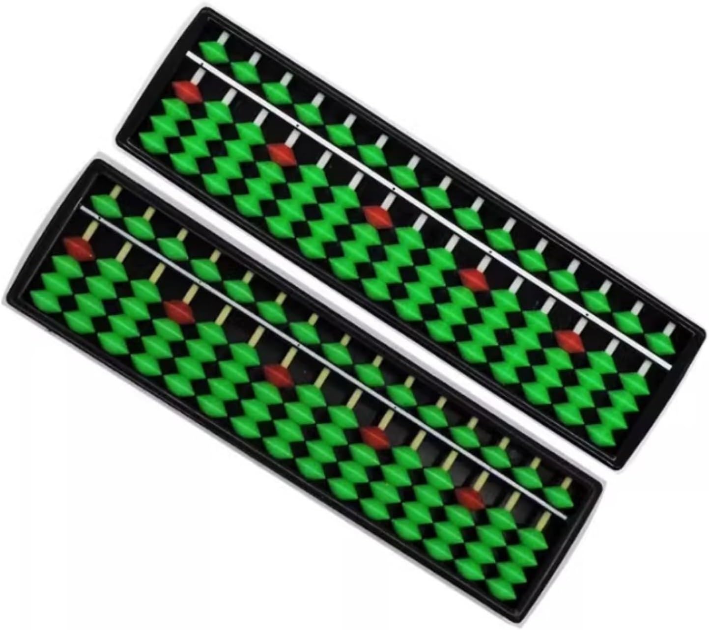 Math Abacus Educational Tool 2Pcs Abacus 15 Column Professional Math Learning Educational 5 Beads Counting Tool Office Decoration