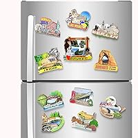 Vista 4 de Phuket Tailandia imán de nevera de madera 3D hitos de viaje coleccionables recuerdos decoración hecha a mano