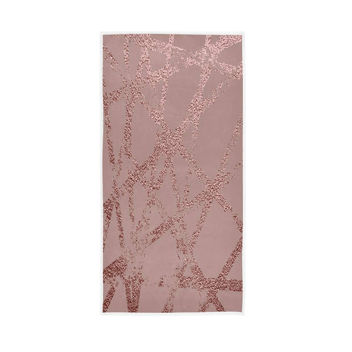 HUYGD Hand Towels Cotton Rose Marble Texure Print Soft Towel Multipurpose Bathroom Beach Towel for Home Kitchen Swim Spa Gym, 30x15 inch