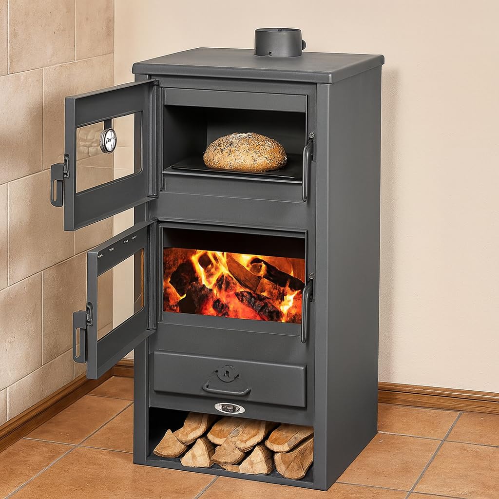 STUFA A LEGNA CON FORNO MOD. BLIST BR - 12,0 Kw - 140 MC
