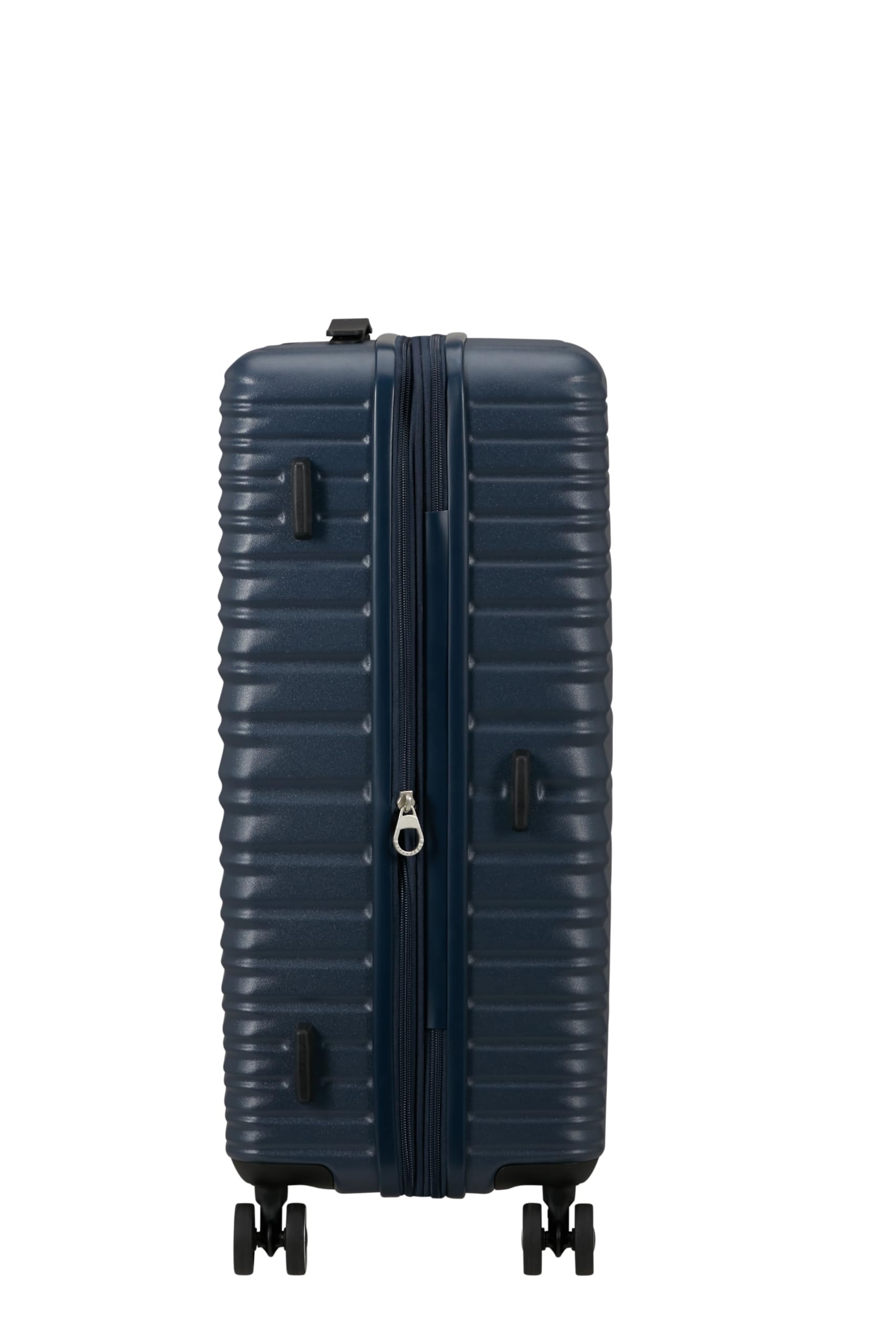 American Tourister Aerotech - Ensemble de 3 Bagages à Coque Rigide (Bagage à Main, Moyen, Grand) Ensemble de Chariot Extensible avec Serrure TSA - Bleu (Bleu Marine métallisé)