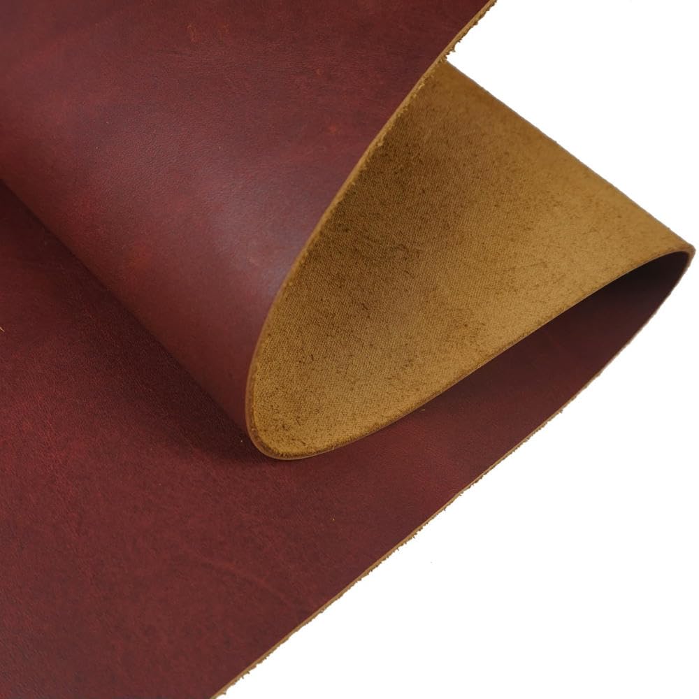 Cuir de Vachette Pleine Fleur 5-6 oz (1,8-2 mm) Pièces de Cuir prédécoupées Maroquinerie pour Bricolage Couverture de carnet
