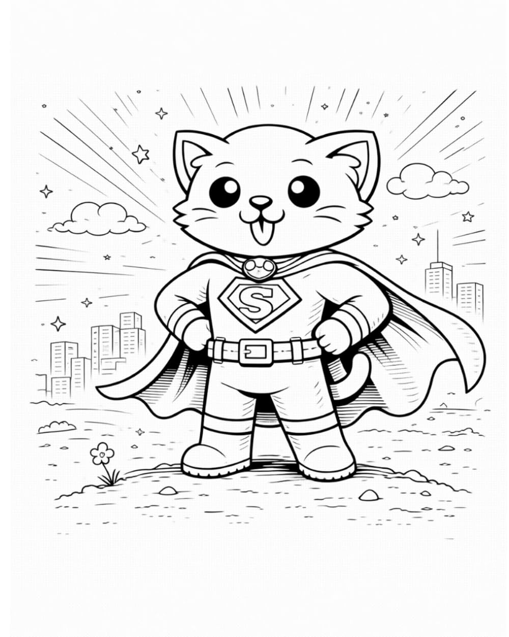 Cute Kitty Adventure Coloring Book: A Fun Coloring Adventure for Kids