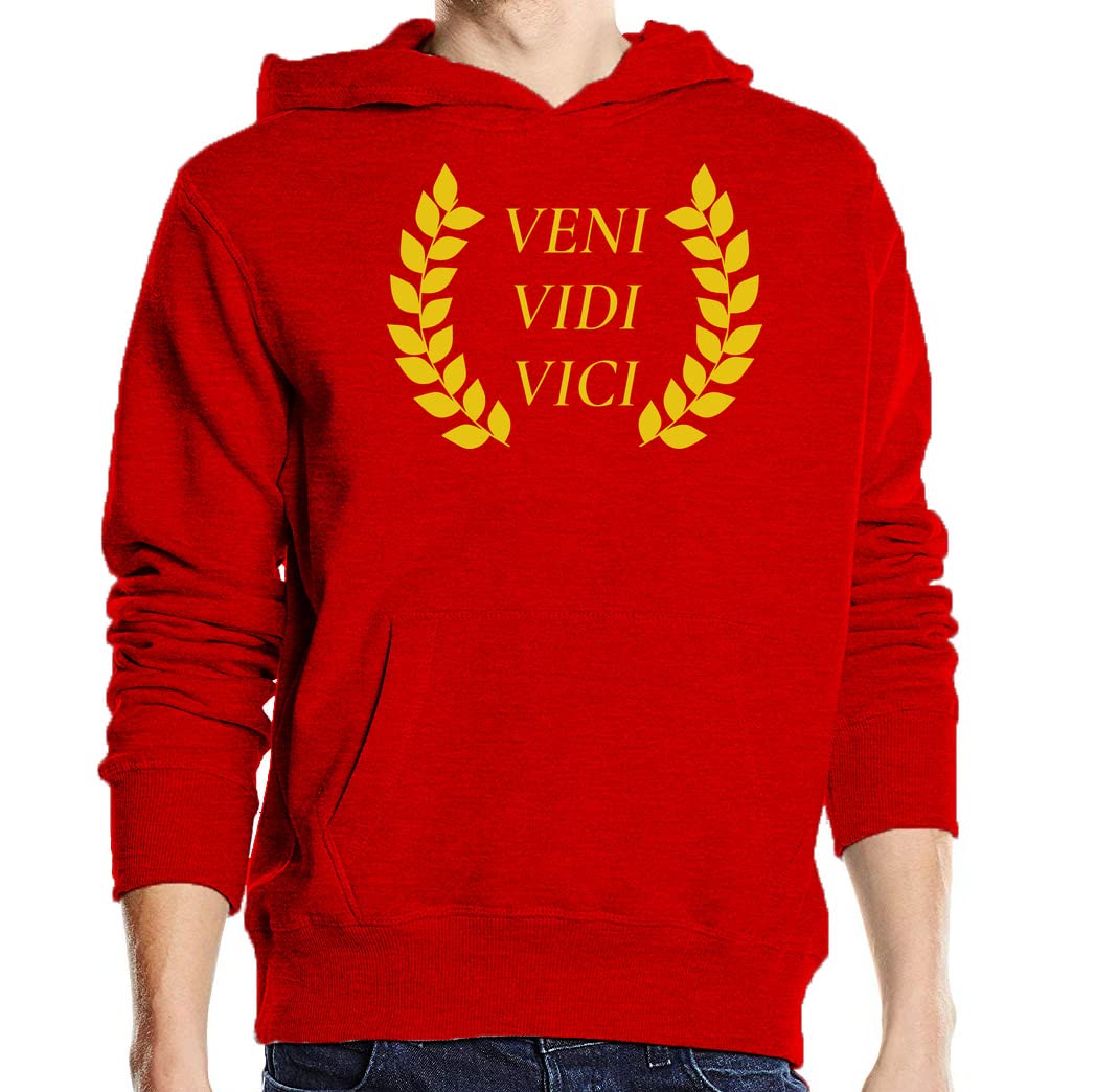 Sweat Veni Vidi Vici rouge : idée cadeau originale - 3