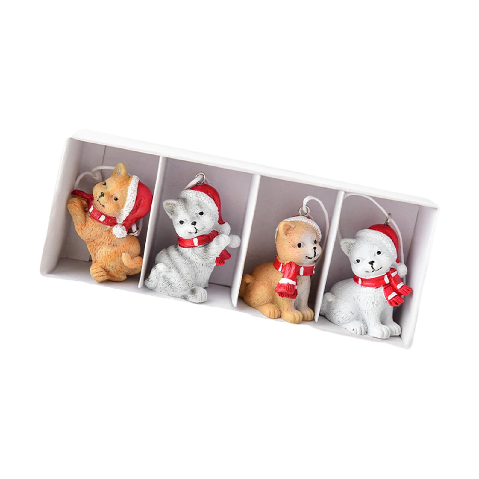 YTtkku Christmas Decor Resin Hanging Miniatures Santa and Cabin Design for Indoor Holiday Festive Display Holiday Decorations