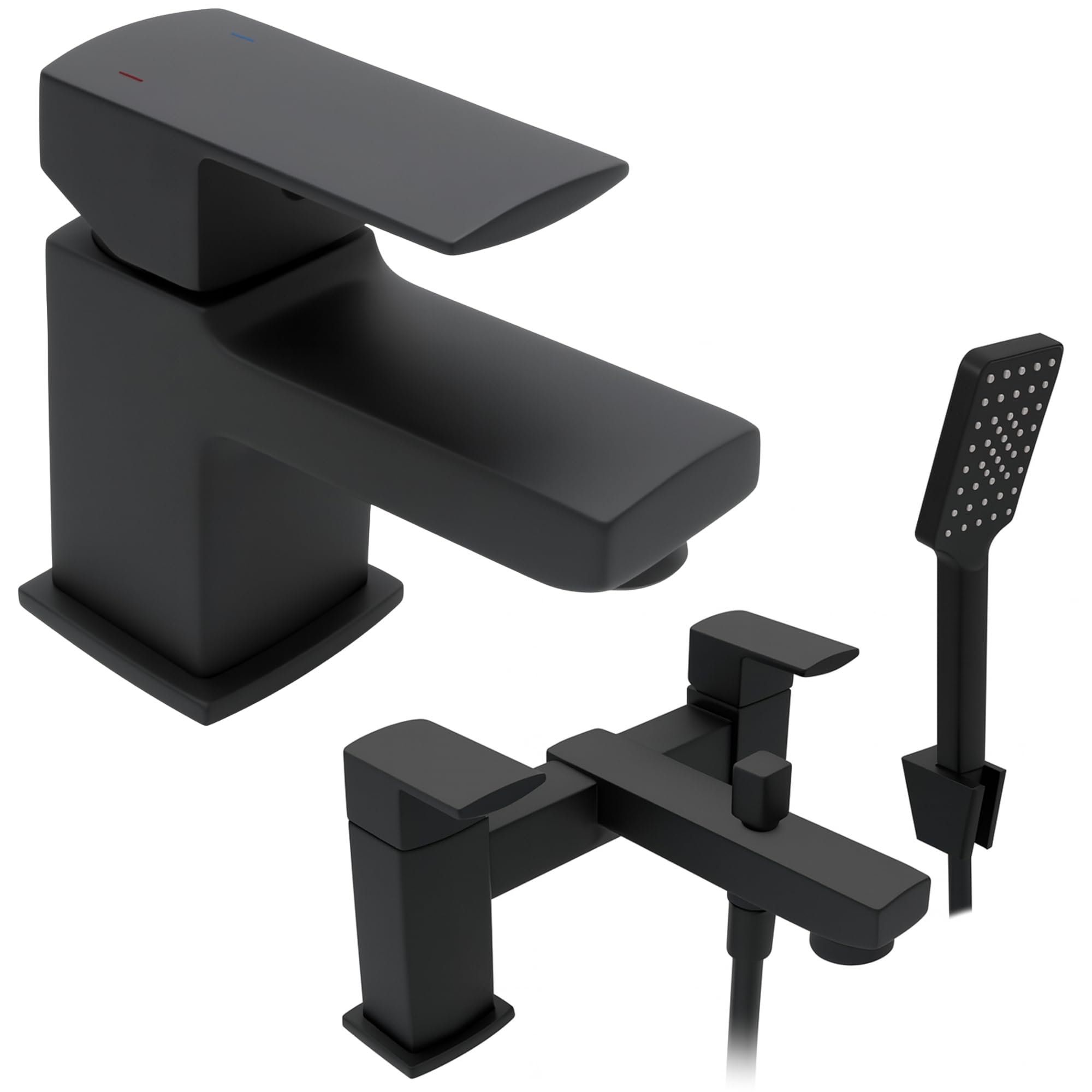Robinet de douche et lavabo double levier avec douchette laiton Nuance Mini