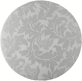6 Capa Sousplat Supla Tecido Jacquard Cinza 35cm Diâmetro