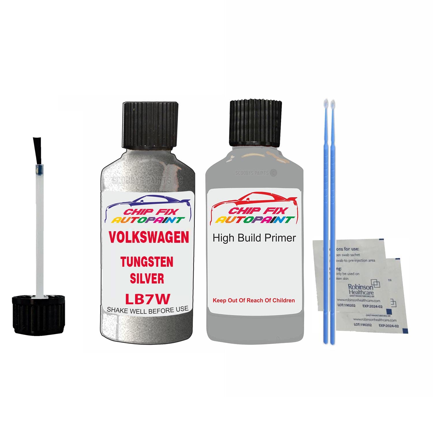 Scoobys Paints Back In The Mix Tungsten Silver Lb7w Compatible With Volkswagen Golf Car Touch Up Paint