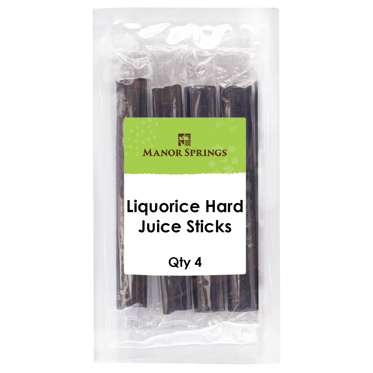 Liquorice Hard Juice Sticks (4 Sticks) by Manor Springs