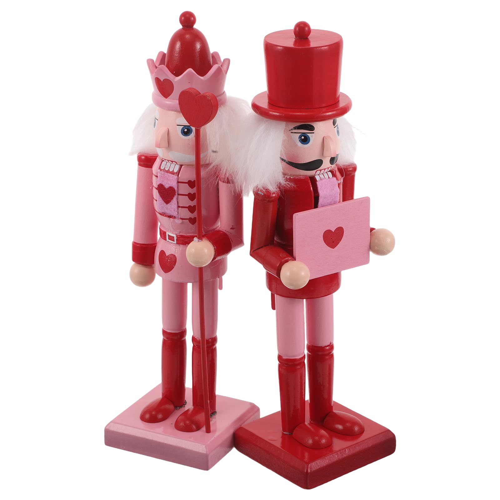 Casse-Noisette rose avec cœur sculpté, un symbole d'amour en bois
