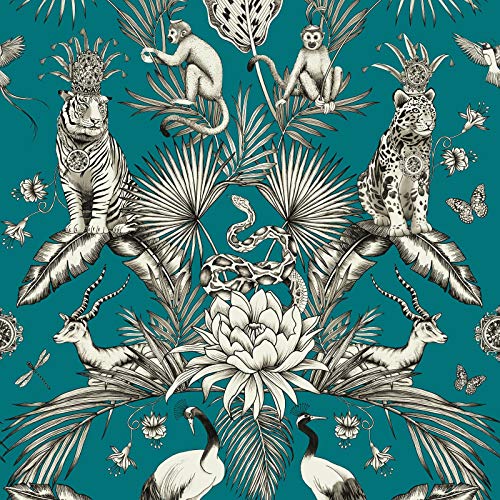 Belgravia Decor, Belgravia 2004 Menagerie Papier peint Bleu sarcelle Cover