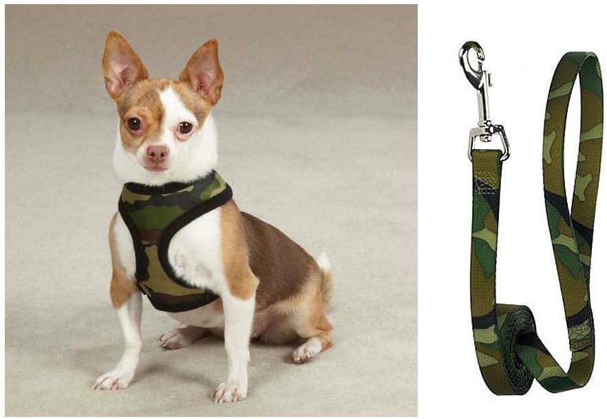 Zack & Zoey Soft Anti Pull Chest Plate Harness & Lead Combos for Dogs Matching Dog Sets !(Large Reflective Pawprint)