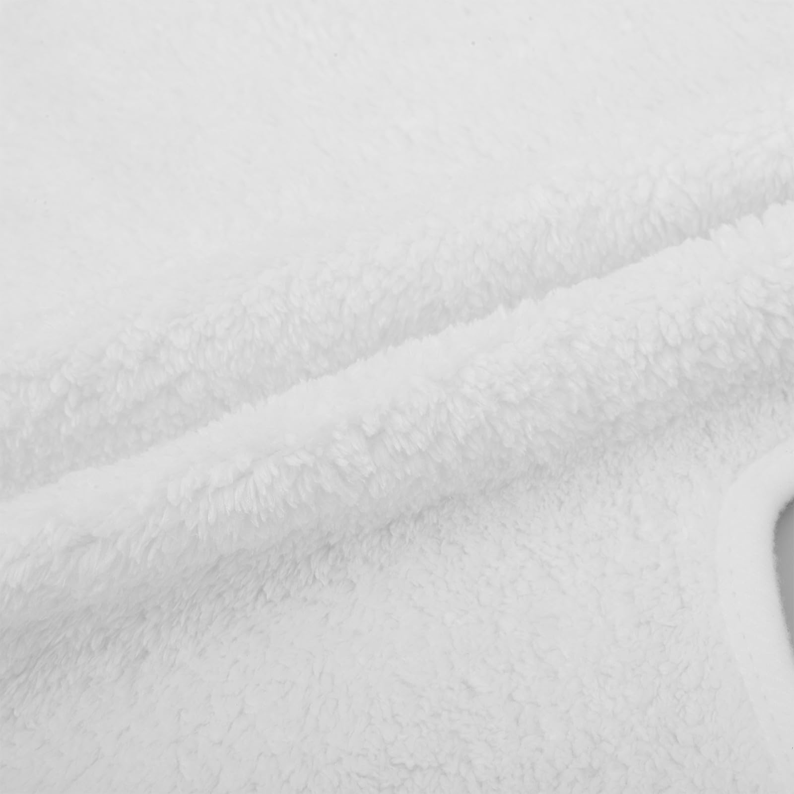 4 Toallas Faciales de Coral Suave Diseño Dividido, Ideales para Masaje y Cuidado Cutáneo, Color Blanco, Paquete de 4 Unidades