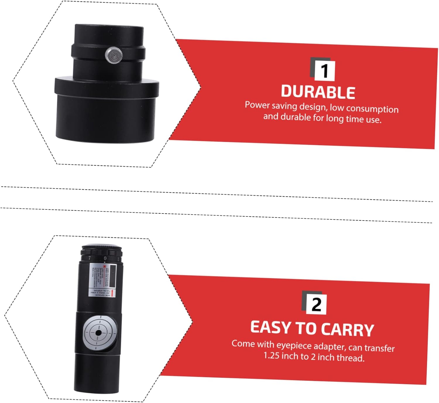 Housoutil 1set Collimator Eyepiece Adapter for Newtonian Telescopes Telescope Alignment Tool to Thread Design for Optimal Viewing