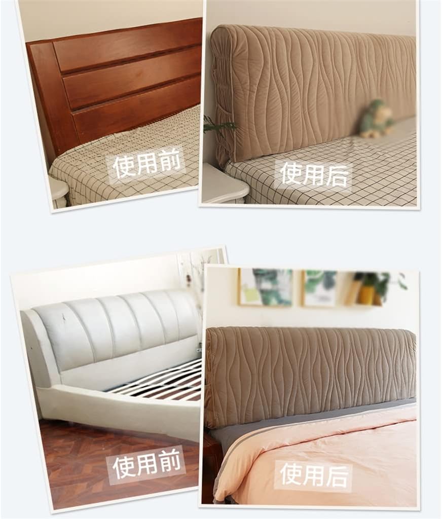 Headboard Decorative Cover All-Inclusive Fleece Fabric Bed Back Protector(1.8m)