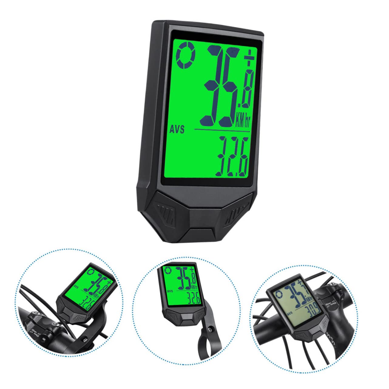 Cuentakilómetros para Bicicleta Inalámbrico Pantalla LCD