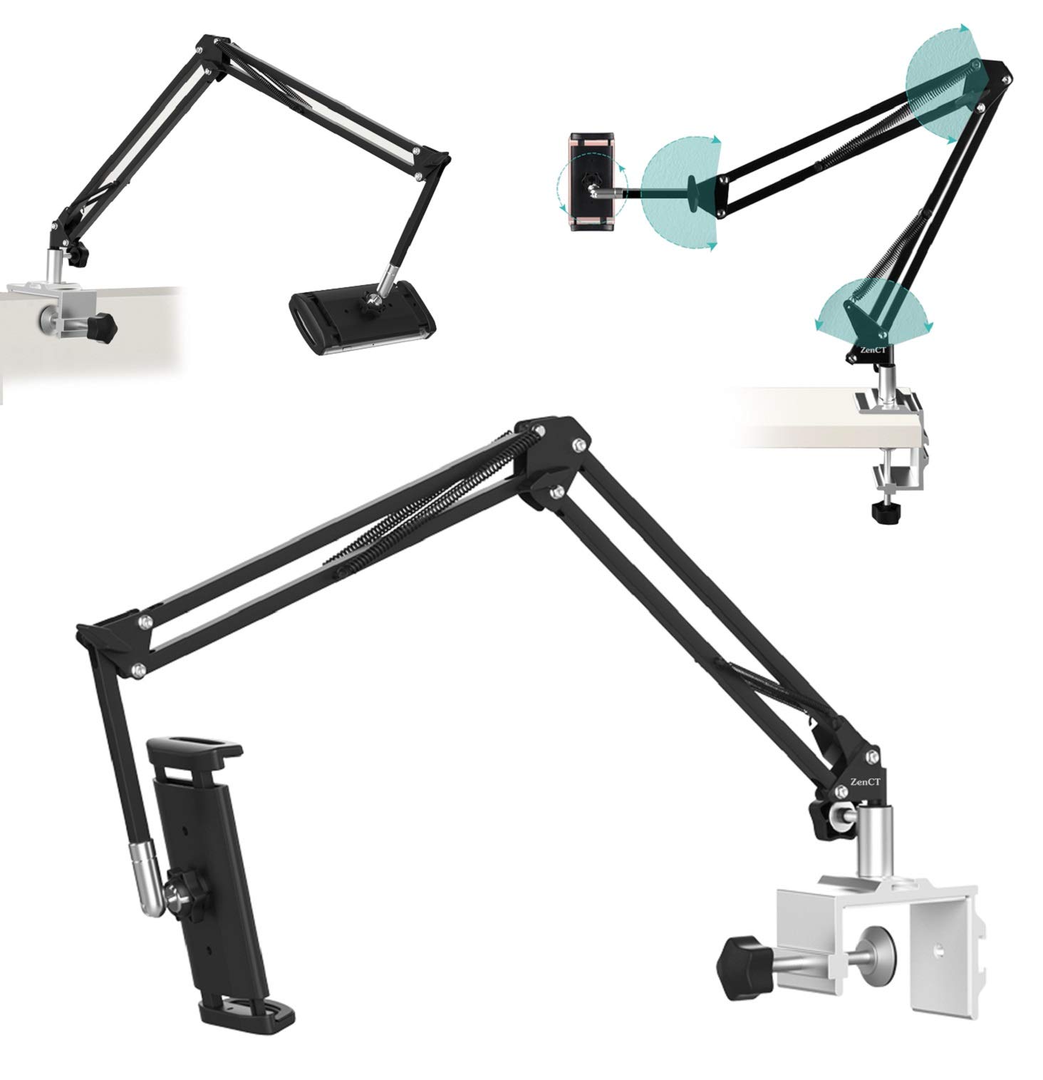 ZenCT Halterung for iPad, Desktop-Ständer Tablet Halter für iPad Air Mini, Galaxy Tab, E-Reader