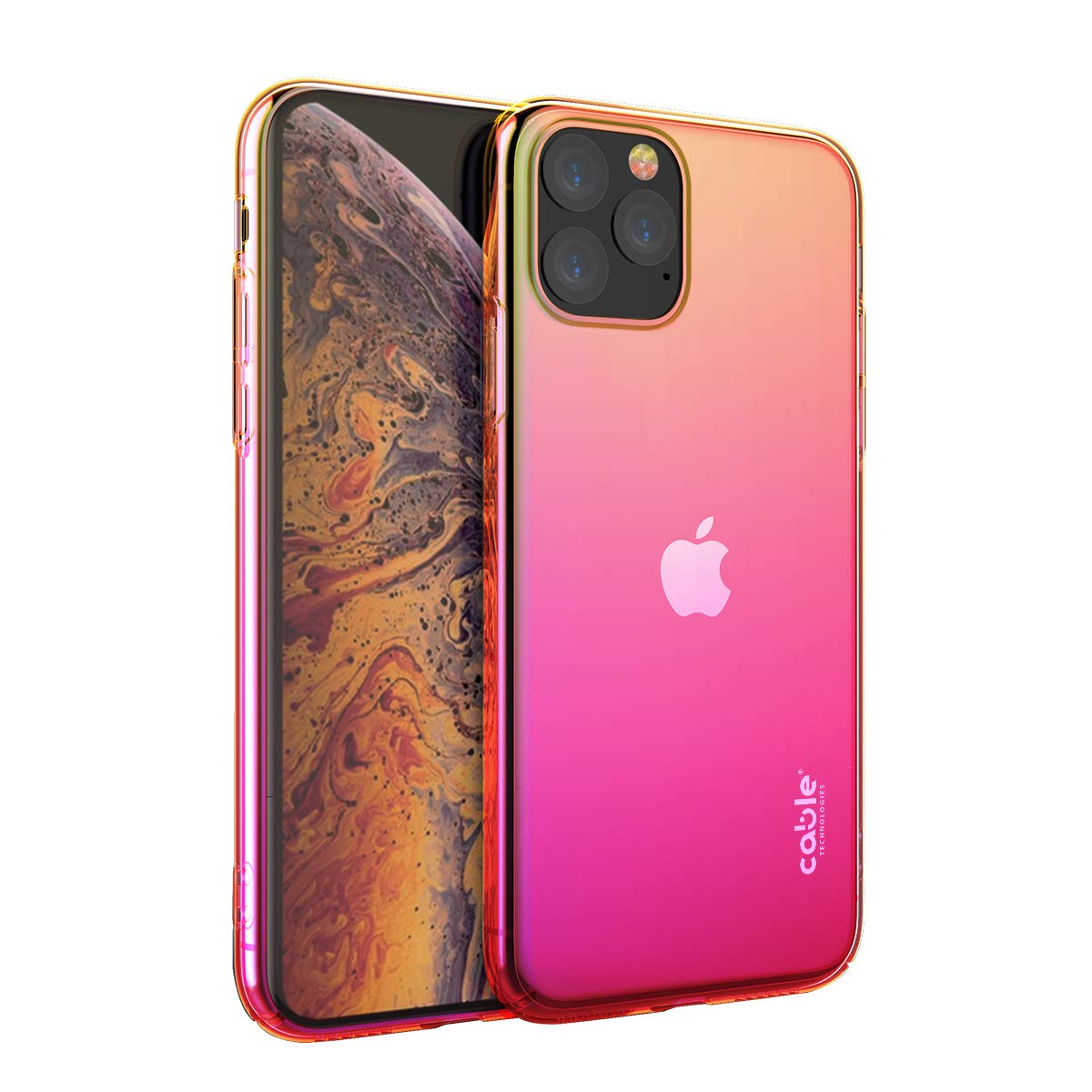 Cable Technologies iSee Gradient for iPhone, Cover Case Colorful Gradient Rainbow Electroplating Color Shades, Protection and Clarity Hard Material Ultra Thin