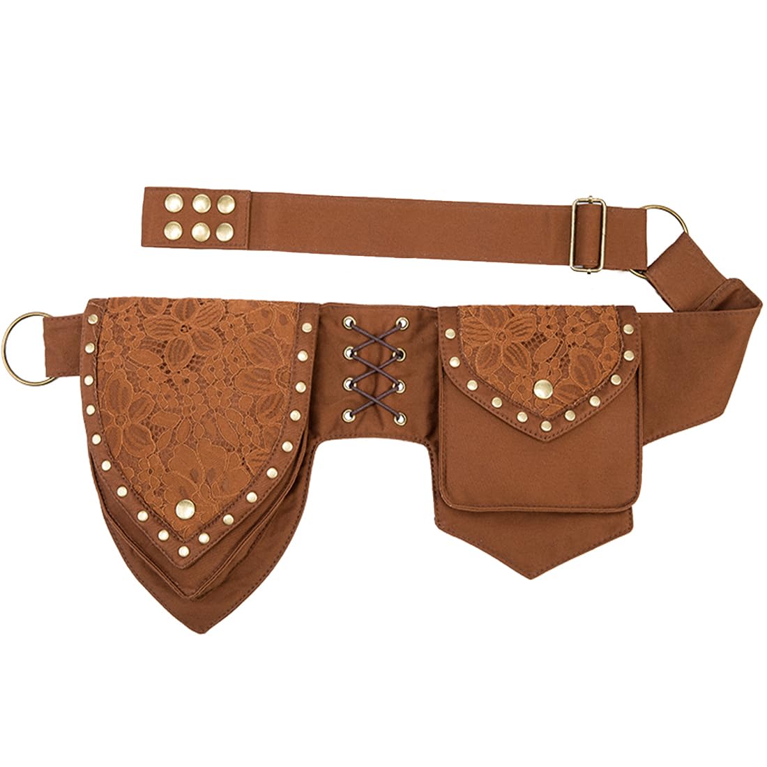 Larswon Renaissance Bag Leg Pouch for Women Renaissance Belt Festival Hip Thigh Pack