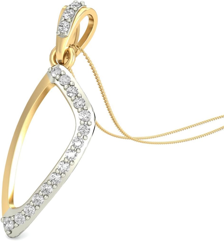 PC Jeweller The Emeka 14KT Yellow Gold & Diamond Pendant for Her