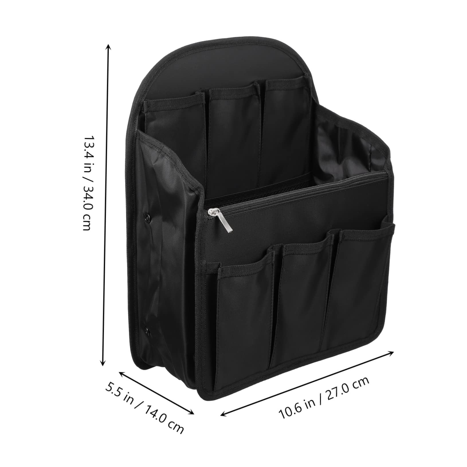 Gatuida Organizador Interior para Mochila de Nylon Negro, Cómodo y Transpirable Múltiples Bolsillos y Ranuras, Adecuado para Viajes y Organización de Equipaje
