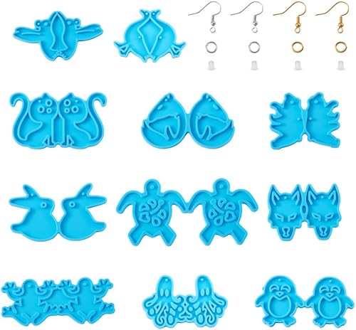 Vista 12 de Cheriswelry - Moldes de silicona para mujer, 3 piezas, juego de moldes de silicona para bricolaje, luna, estrella, corazón, mariposa, hoja, cruz