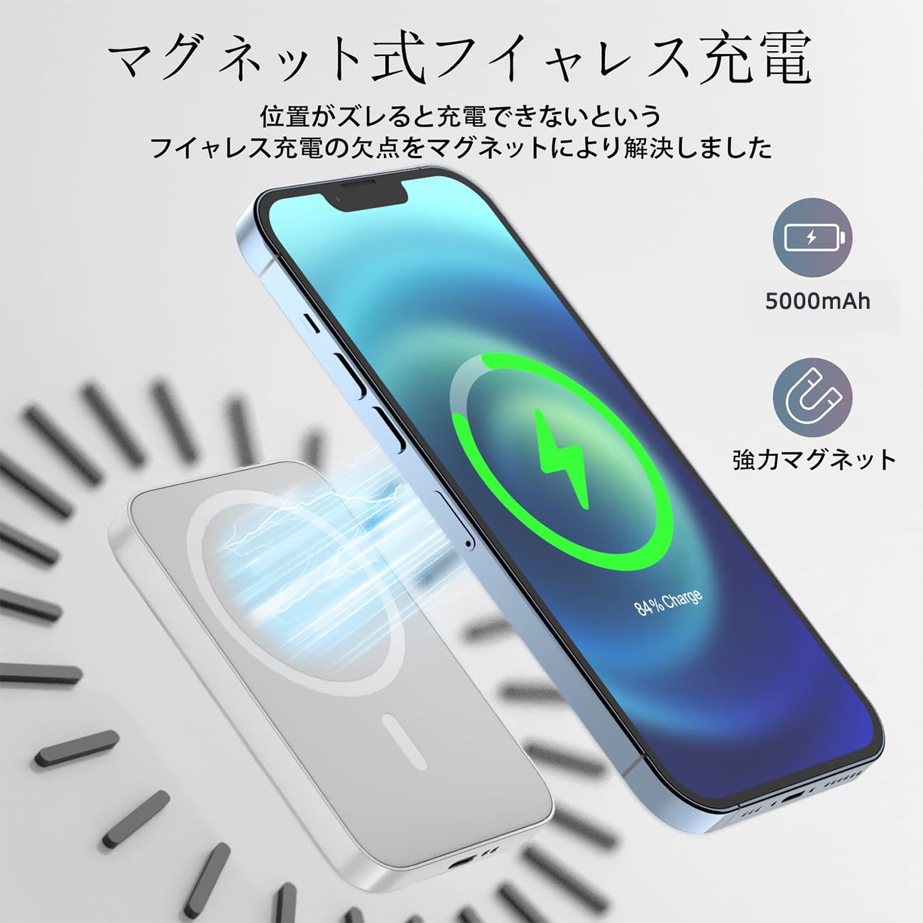 Amazon | CHONGMANG モバイル バッテリー、2本付USB-Cとライトニング 