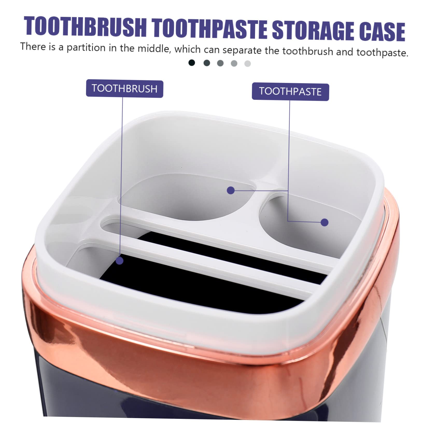Portaspazzolino da viaggio, 4 pezzi, contenitore per spazzolino da denti, accessorio per hotel, porta spazzolino da denti, portaspazzolino da viaggio, tazza da bagno portatile in ABS