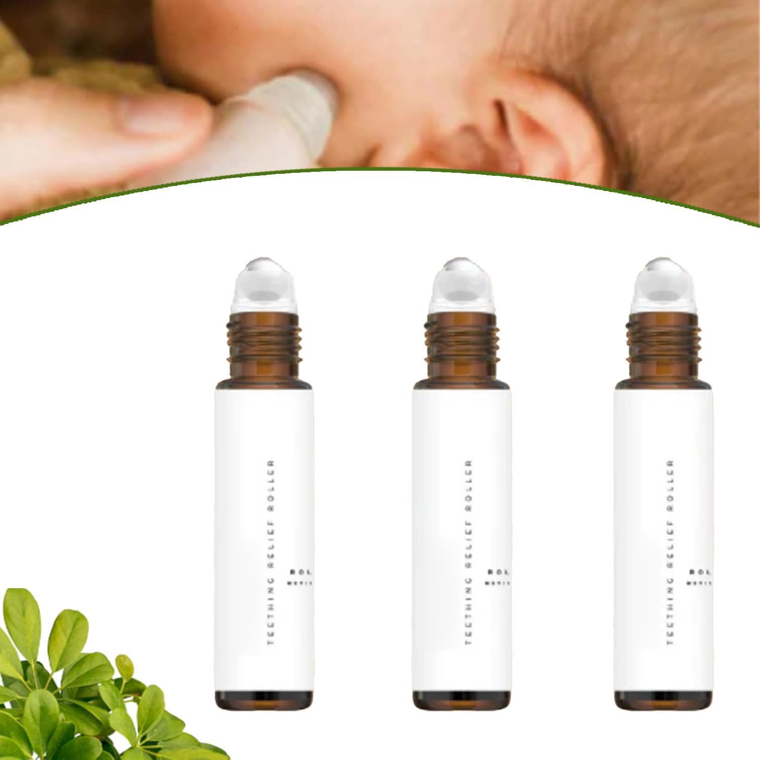 Velaria Teething Roller - Natural Pain Relief for Babies, Reduce Discomfort, All Natural Baby Teething Oil (3 Pcs)