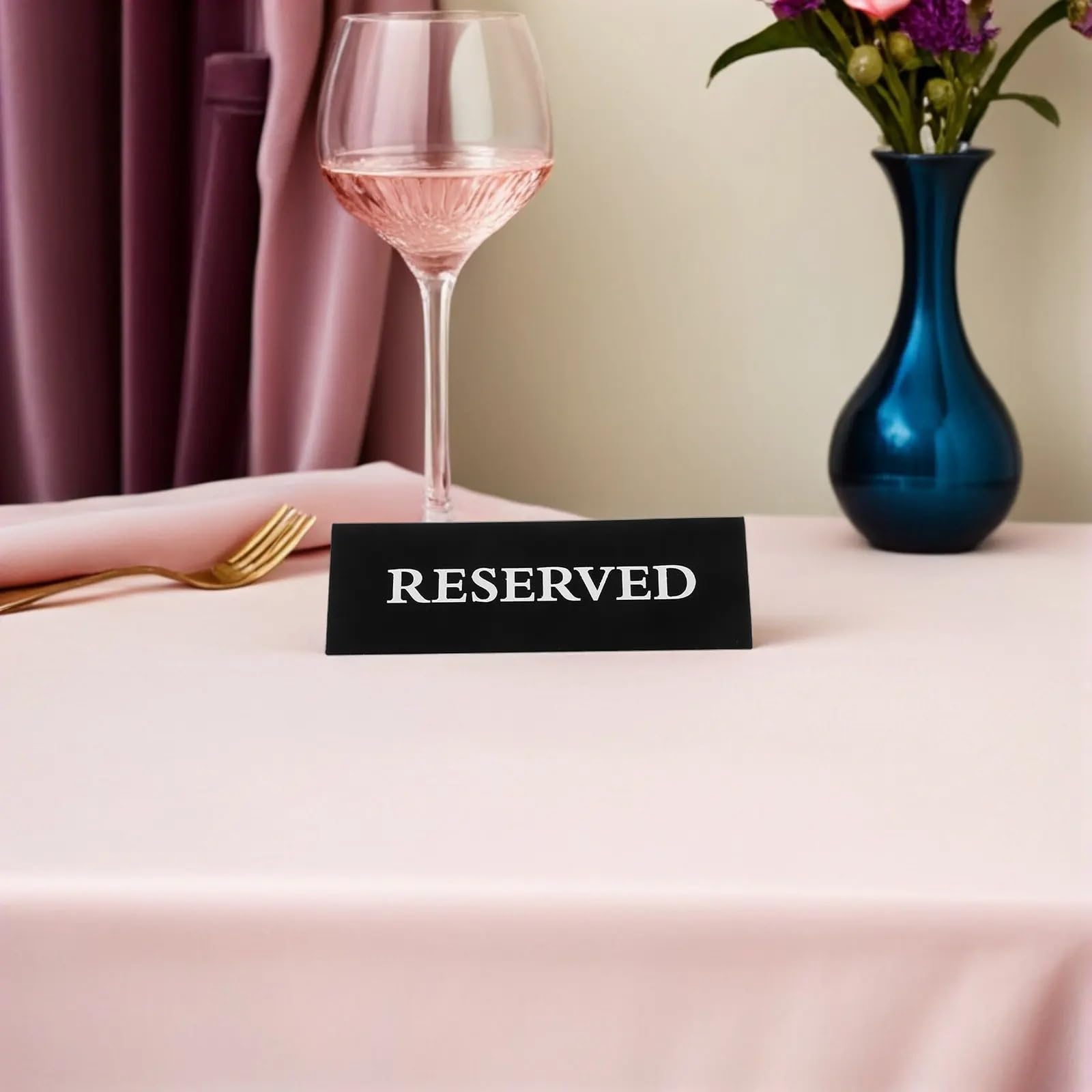 10 letreros acrílicos reservados para mesa