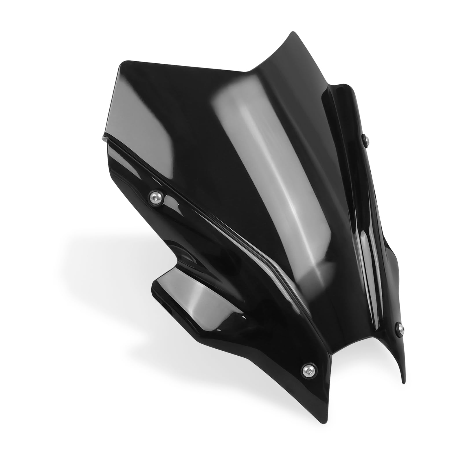 CHIFUN Motorcycle Accessories Windshield Windscreen Replacement for MT09 FZ09 MT-09 FZ-09 2021-2023 Plastic Airflow Wind Screen Deflector Protection(Black)